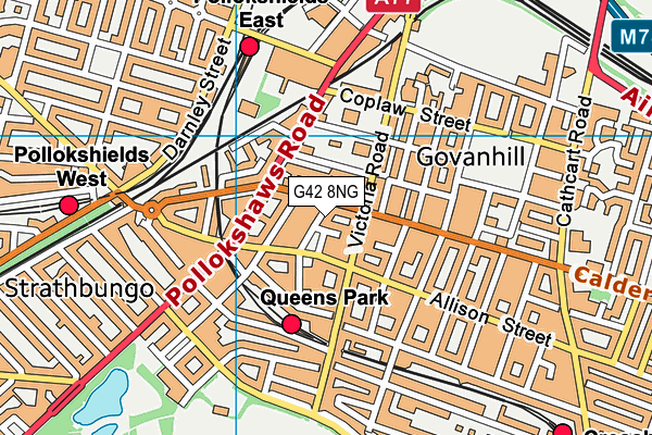 G42 8NG map - OS VectorMap District (Ordnance Survey)