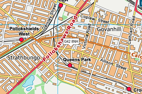 G42 8NH map - OS VectorMap District (Ordnance Survey)