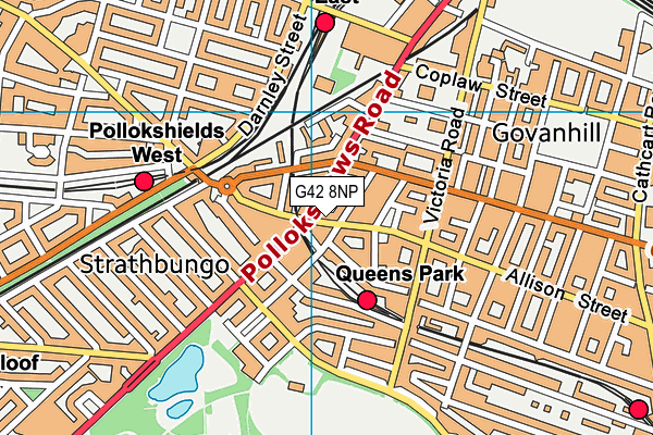 G42 8NP map - OS VectorMap District (Ordnance Survey)