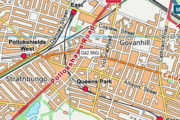 G42 8NQ map - OS VectorMap District (Ordnance Survey)