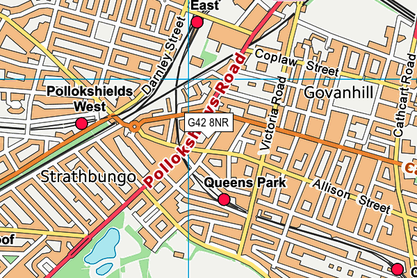 G42 8NR map - OS VectorMap District (Ordnance Survey)