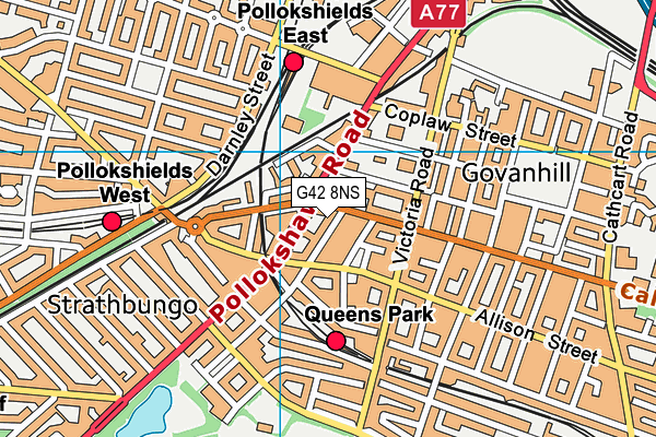 G42 8NS map - OS VectorMap District (Ordnance Survey)