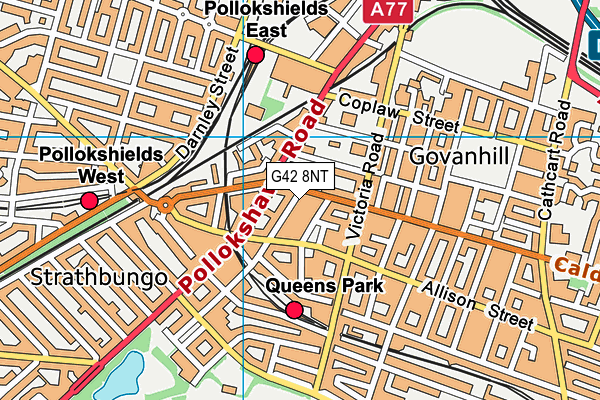 G42 8NT map - OS VectorMap District (Ordnance Survey)