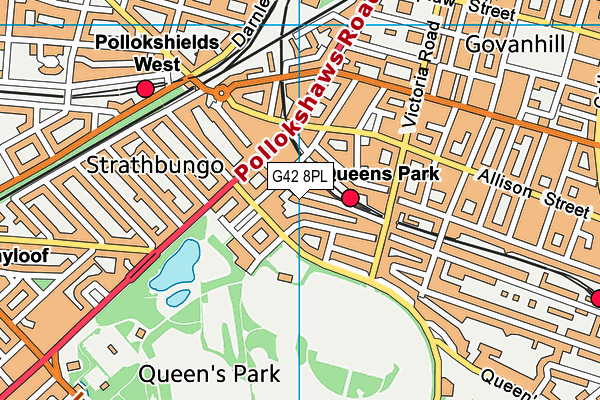 G42 8PL map - OS VectorMap District (Ordnance Survey)