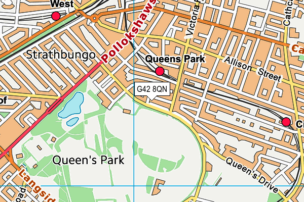 G42 8QN map - OS VectorMap District (Ordnance Survey)