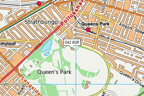 G42 8QR map - OS VectorMap District (Ordnance Survey)