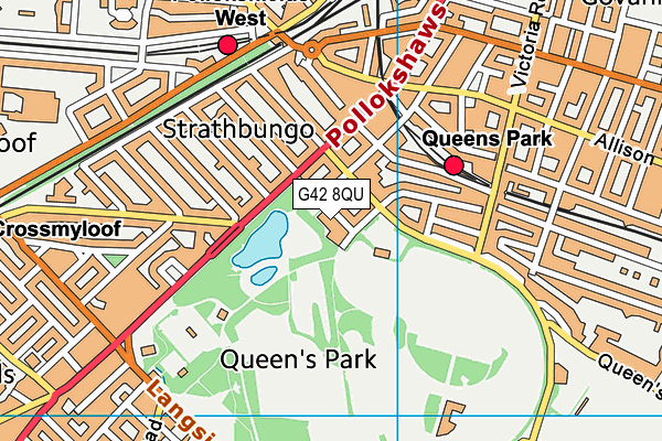 G42 8QU map - OS VectorMap District (Ordnance Survey)