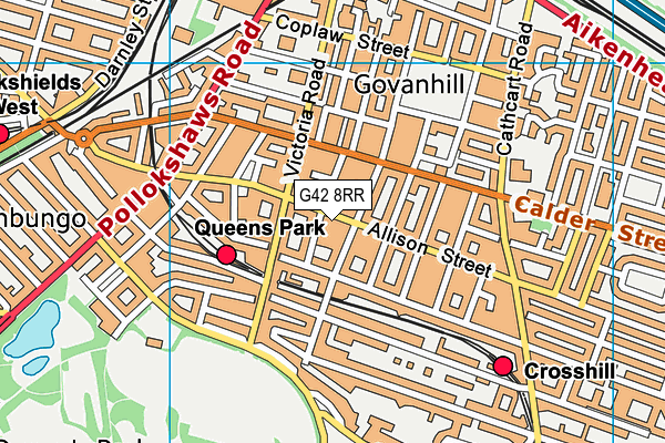 G42 8RR map - OS VectorMap District (Ordnance Survey)
