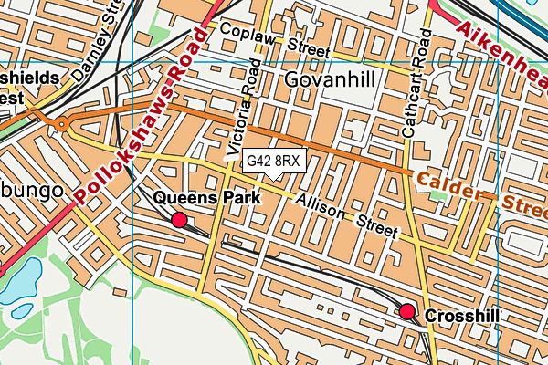 G42 8RX map - OS VectorMap District (Ordnance Survey)