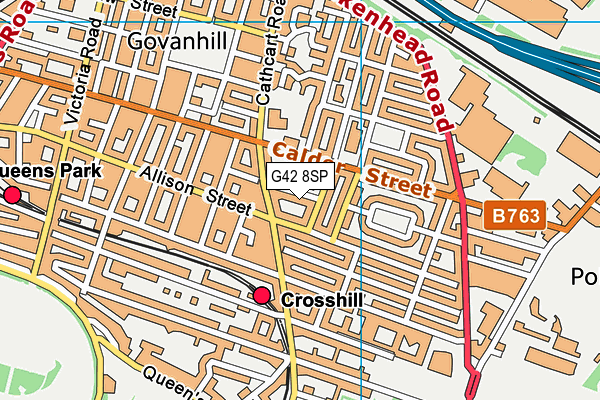 G42 8SP map - OS VectorMap District (Ordnance Survey)