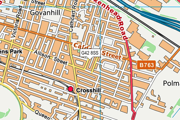 G42 8SS map - OS VectorMap District (Ordnance Survey)