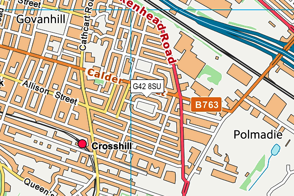 G42 8SU map - OS VectorMap District (Ordnance Survey)