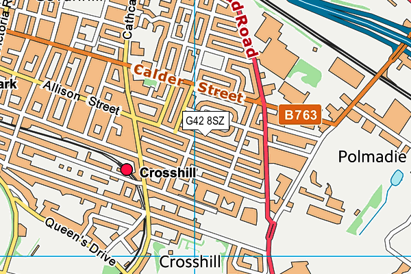 G42 8SZ map - OS VectorMap District (Ordnance Survey)