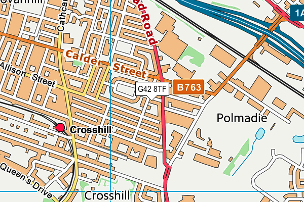 G42 8TF map - OS VectorMap District (Ordnance Survey)