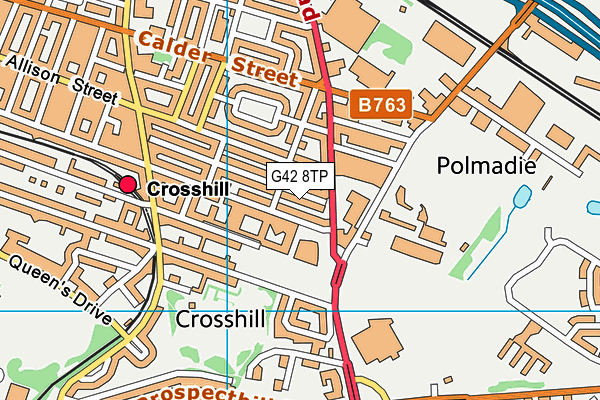 G42 8TP map - OS VectorMap District (Ordnance Survey)