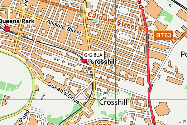 G42 8UA map - OS VectorMap District (Ordnance Survey)