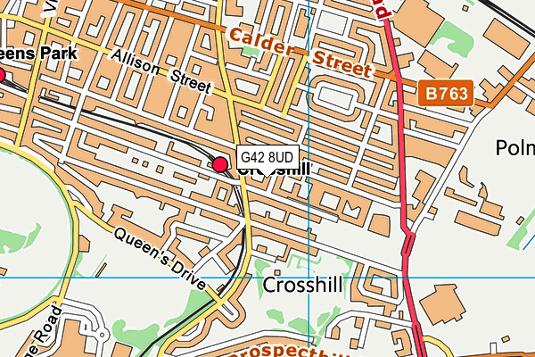 G42 8UD map - OS VectorMap District (Ordnance Survey)