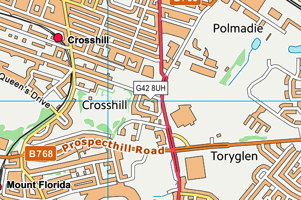 G42 8UH map - OS VectorMap District (Ordnance Survey)