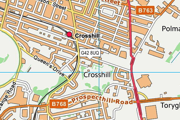 G42 8UQ map - OS VectorMap District (Ordnance Survey)