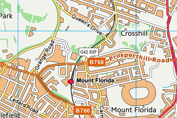 G42 8XF map - OS VectorMap District (Ordnance Survey)