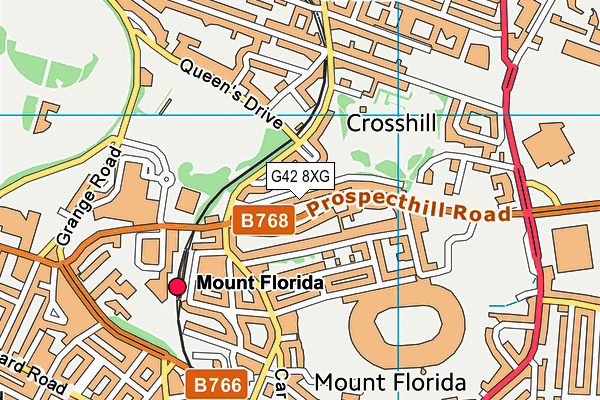 G42 8XG map - OS VectorMap District (Ordnance Survey)