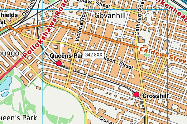 G42 8XX map - OS VectorMap District (Ordnance Survey)