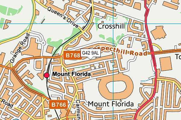 G42 9AL map - OS VectorMap District (Ordnance Survey)