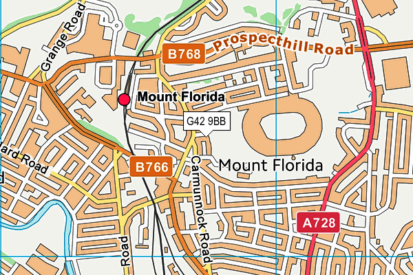 G42 9BB map - OS VectorMap District (Ordnance Survey)