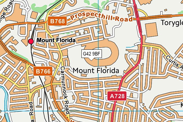 G42 9BF map - OS VectorMap District (Ordnance Survey)