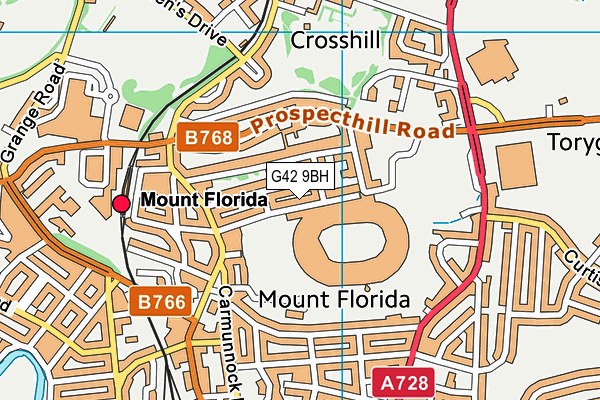 G42 9BH map - OS VectorMap District (Ordnance Survey)