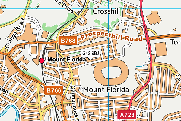 G42 9BJ map - OS VectorMap District (Ordnance Survey)