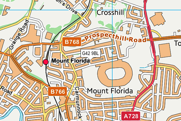 G42 9BL map - OS VectorMap District (Ordnance Survey)