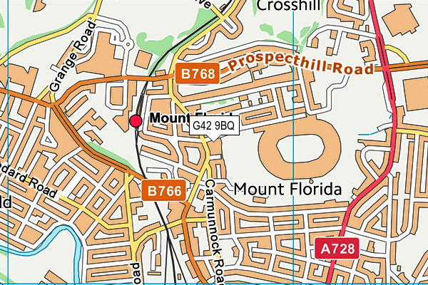 G42 9BQ map - OS VectorMap District (Ordnance Survey)