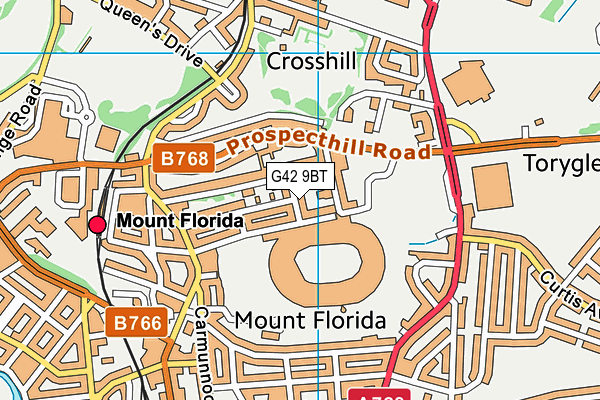 G42 9BT map - OS VectorMap District (Ordnance Survey)