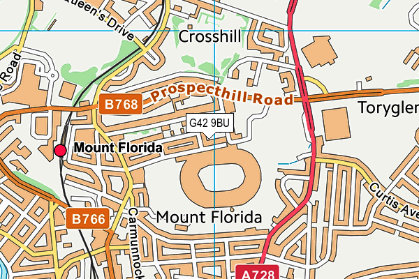 G42 9BU map - OS VectorMap District (Ordnance Survey)