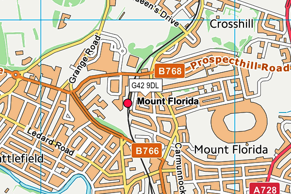 G42 9DL map - OS VectorMap District (Ordnance Survey)