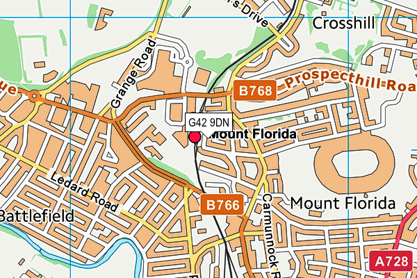 G42 9DN map - OS VectorMap District (Ordnance Survey)