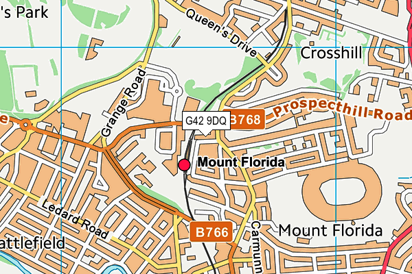 G42 9DQ map - OS VectorMap District (Ordnance Survey)