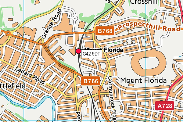 G42 9DT map - OS VectorMap District (Ordnance Survey)