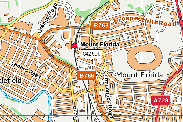 G42 9DU map - OS VectorMap District (Ordnance Survey)