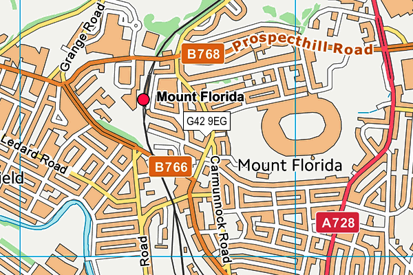 G42 9EG map - OS VectorMap District (Ordnance Survey)