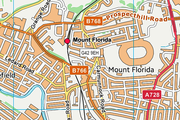 G42 9EH map - OS VectorMap District (Ordnance Survey)