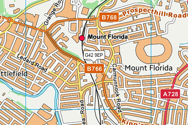 G42 9EP map - OS VectorMap District (Ordnance Survey)