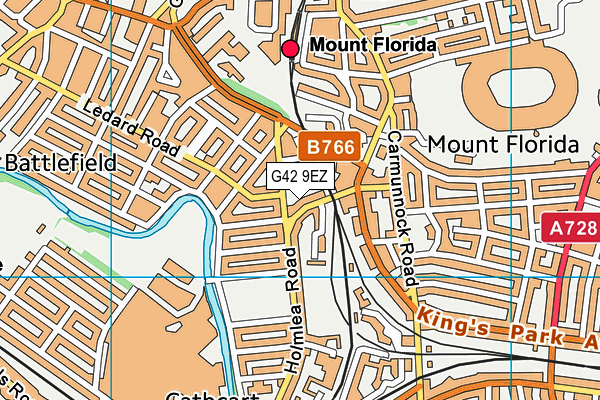 G42 9EZ map - OS VectorMap District (Ordnance Survey)