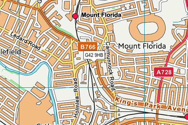 G42 9HB map - OS VectorMap District (Ordnance Survey)