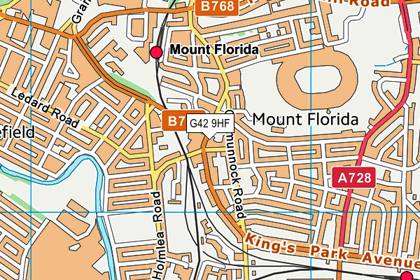 G42 9HF map - OS VectorMap District (Ordnance Survey)