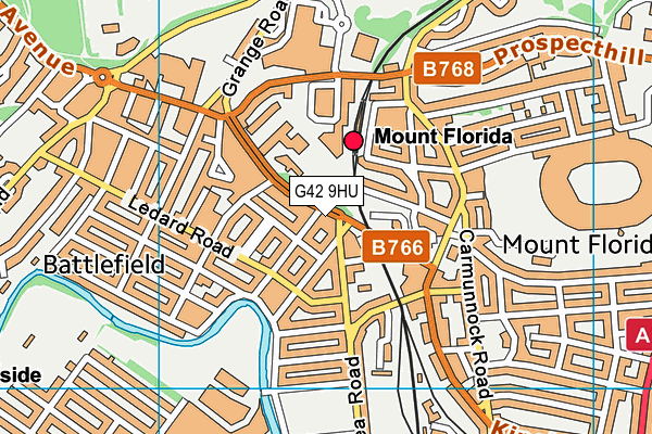 G42 9HU map - OS VectorMap District (Ordnance Survey)