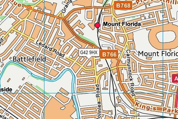 G42 9HX map - OS VectorMap District (Ordnance Survey)