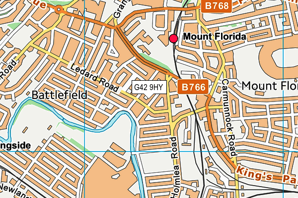 G42 9HY map - OS VectorMap District (Ordnance Survey)