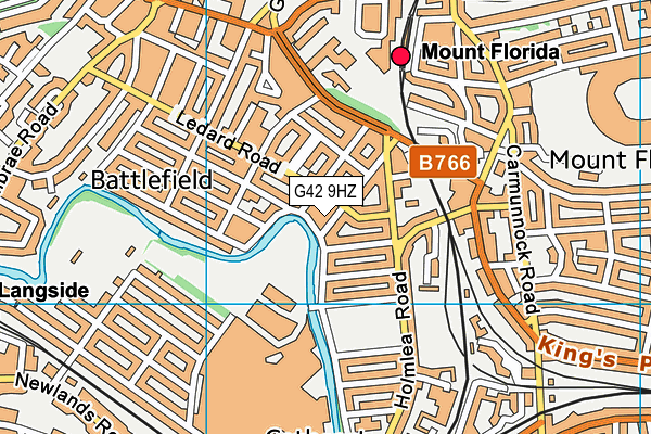 G42 9HZ map - OS VectorMap District (Ordnance Survey)
